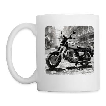 Cooles Moped - Tasse - Weiß - Links
