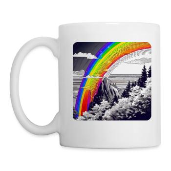 Regenbogen in der Natur - Tasse - Weiß - Links