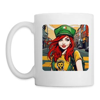 Cool Irish redhead girl - Mug - white - Left