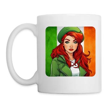 Cool Irish redhead girl - Mug - white - Left
