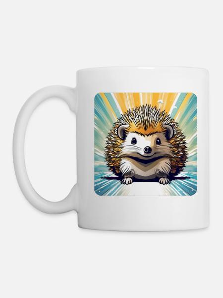 Niedlicher kleiner Igel - Tasse - Weiß