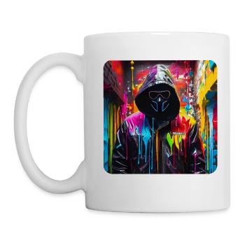 Cyberpunk Anonyme - Mug blanc - blanc - Gauche