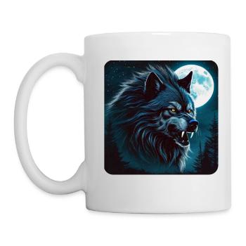 Böser wilder Wolf - Tasse - Weiß - Links