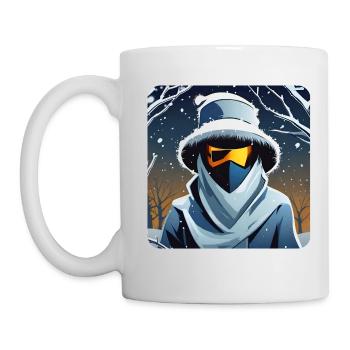 Cool Spooky Ghost with Glasses - Mug - white - Left