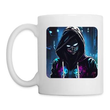 Fille Cyberpunk Cool - Mug blanc - blanc - Gauche