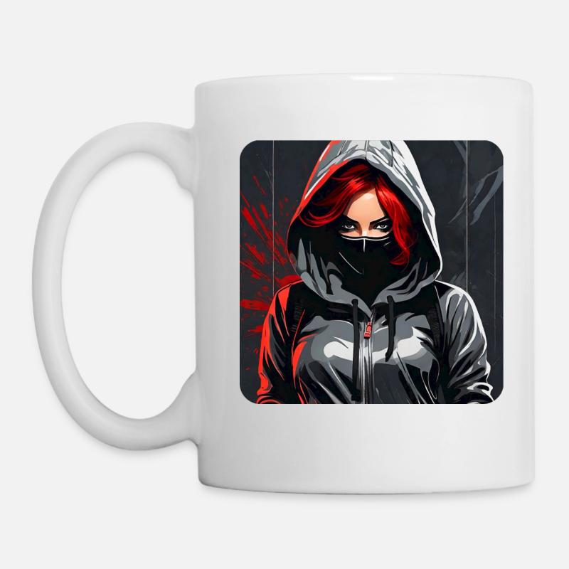 Fille gothique cool - Mug blanc - blanc