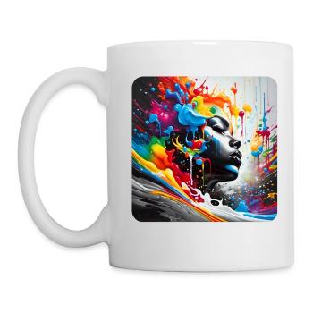 Woman in graffiti style - Mug - white - Left