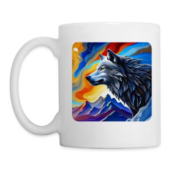 Spirit Animal Wolf - Tasse - Weiß - Links