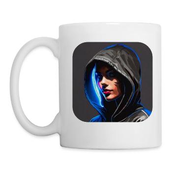 Fille Cyberpunk Cool - Mug blanc - blanc - Gauche