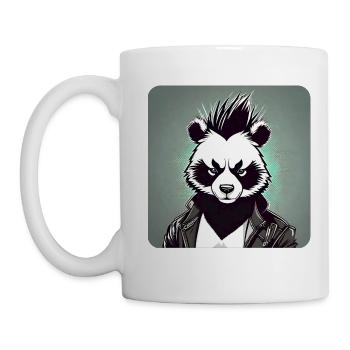 Cool Punk Panda Ours - Mug blanc - blanc - Gauche