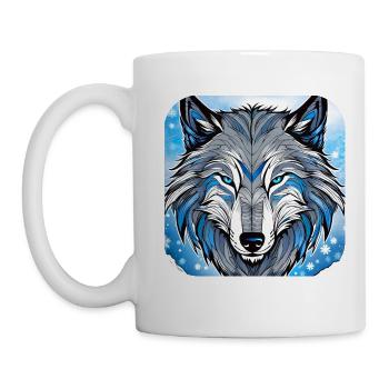 Spirit Animal Wolf - Tasse - Weiß - Links