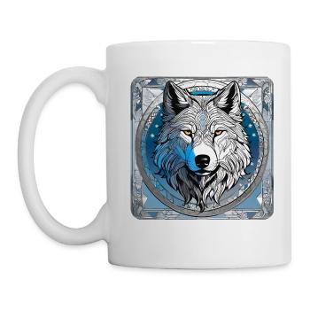Spirit Animal Wolf - Tasse - Weiß - Links
