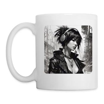 Fille Punk Gothique Cool - Mug blanc - blanc - Gauche