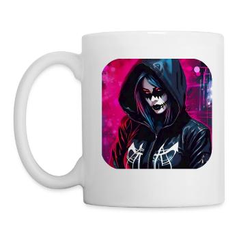 Fille Cyberpunk Cool - Mug blanc - blanc - Gauche