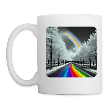 Arc-en-ciel dans la ville - Mug blanc - blanc - Gauche