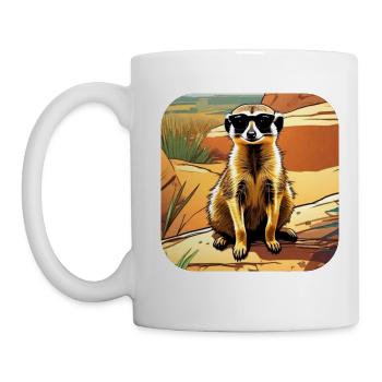 Cute meerkat - Mug - white - Left