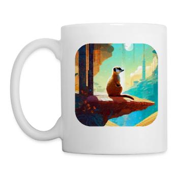 Cute meerkat - Mug - white - Left