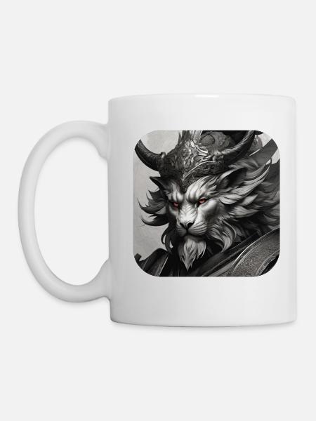 Löwen Dämon - Tasse - Weiß