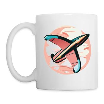 Planeur rose - Mug blanc - blanc - Gauche