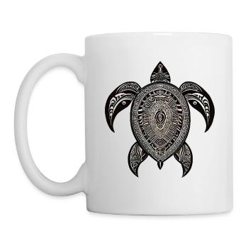 Tortue symbole maori III - Mug blanc - blanc - Gauche