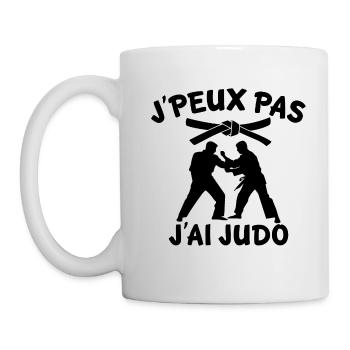 je peux pas j'ai judo - Mug blanc - blanc - Gauche