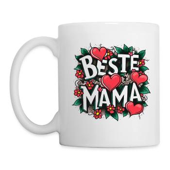 Beste Mama - Tasse - Weiß - Links