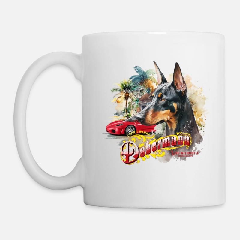 Dobermann - Tasse - Weiß