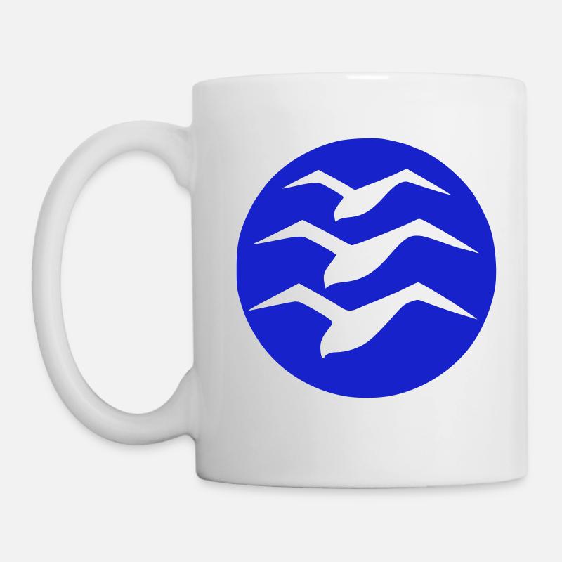 Klassisches Gleitlogo - Tasse - Weiß