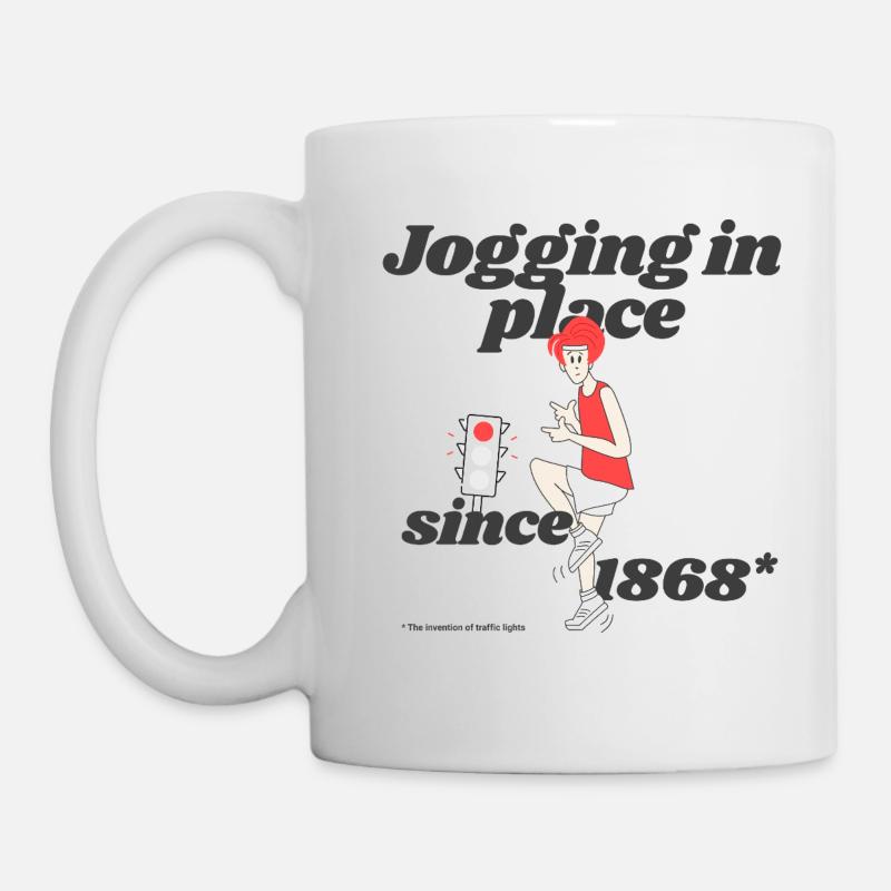 Auf der Stelle Joggen - Tasse - Weiß