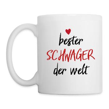 Bester Schwager Der Welt - Spruch Geschenk - Tasse - Weiß - Links
