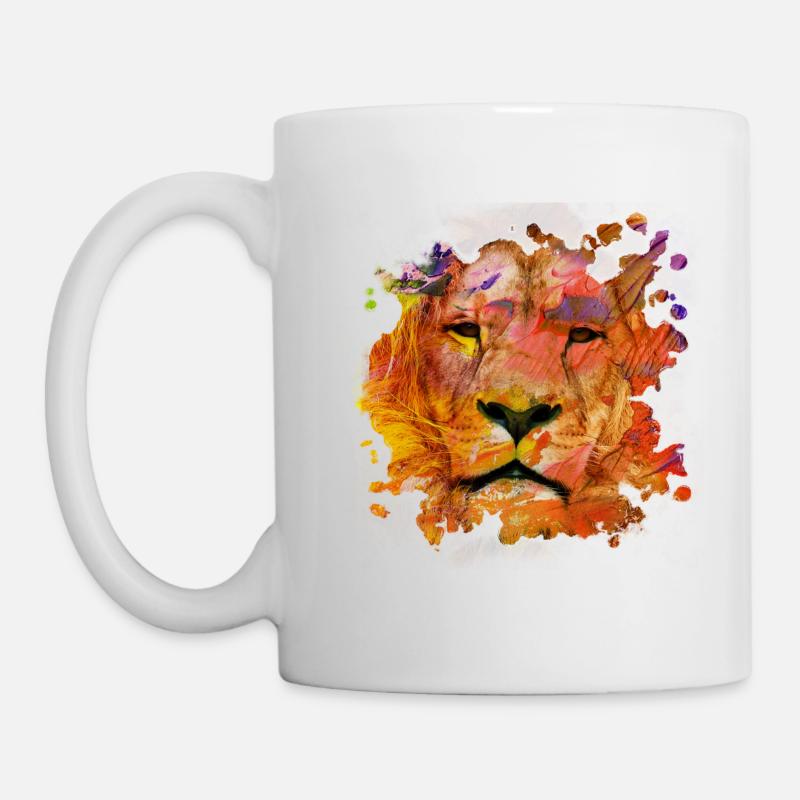 Löwe - Tasse - Weiß