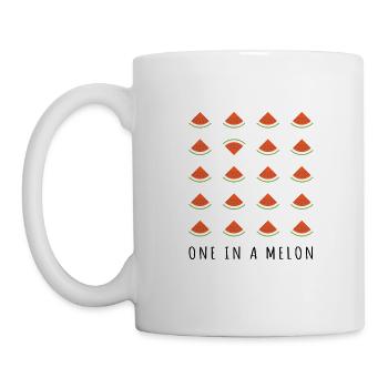 One in a melon - dunkles Design - Tasse - Weiß - Links