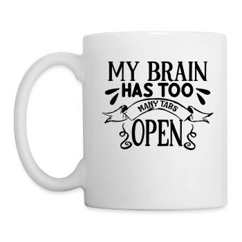 Mon cerveau a trop d'onglets ouverts - Mug blanc - blanc - Gauche