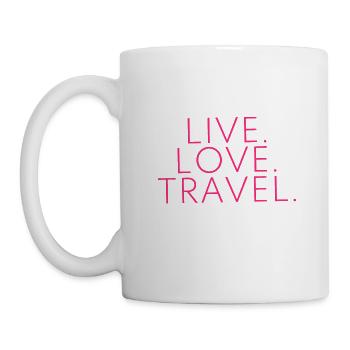 Live Love Travel Design Travel Trip - Mug blanc - blanc - Gauche
