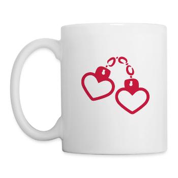 Handcuff heart - Mug - white - Left