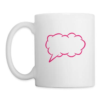 Sprechblase Gedankenblase - Tasse - Weiß - Links