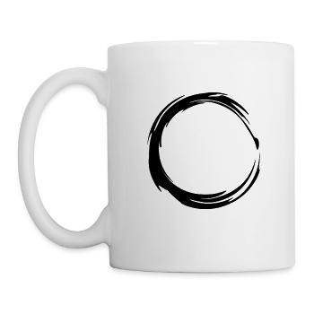 Kreis Symbol Schwarz Bürste - Tasse - Weiß - Links