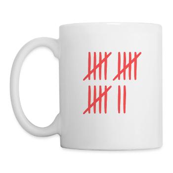 Strichliste 17 Jahre alt - Tasse - Weiß - Links