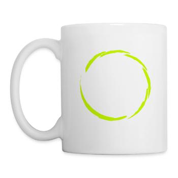 Kreis Symbol Gelb - Tasse - Weiß - Links