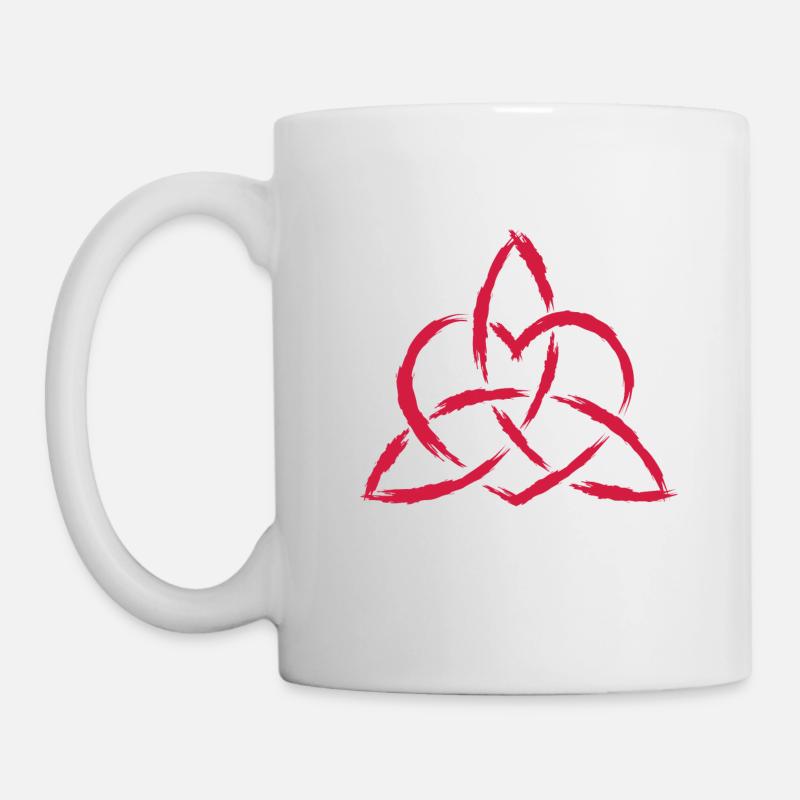 Triquetra coeur celtique symbole - Mug blanc - blanc