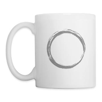 Kreis Symbol Design Grau - Tasse - Weiß - Links