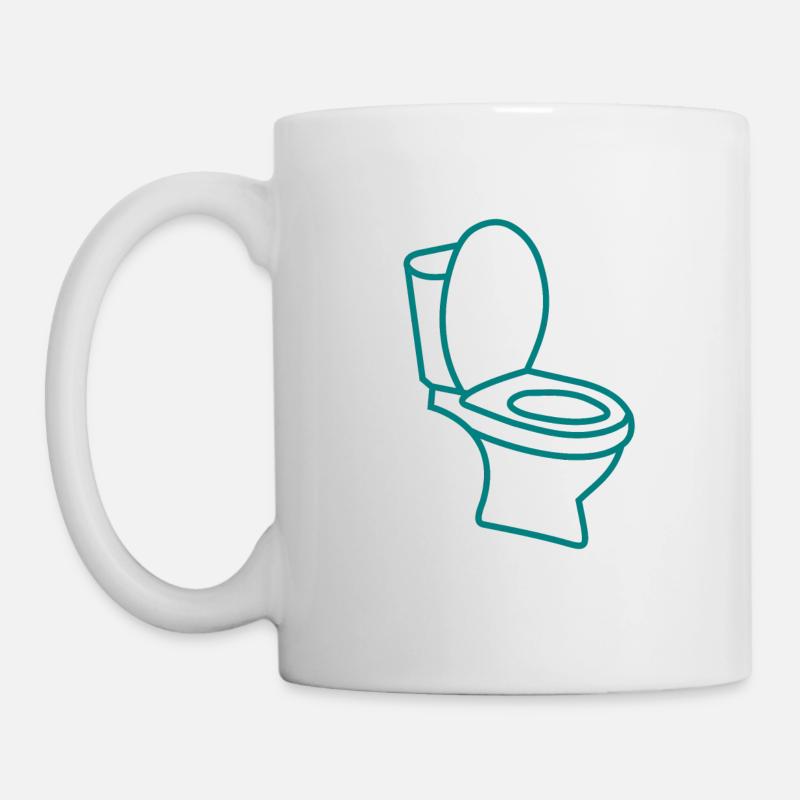 Klo WC Toilette - Tasse - Weiß