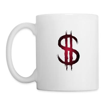 Signe dollar dollar argent symbole - Mug blanc - blanc - Gauche