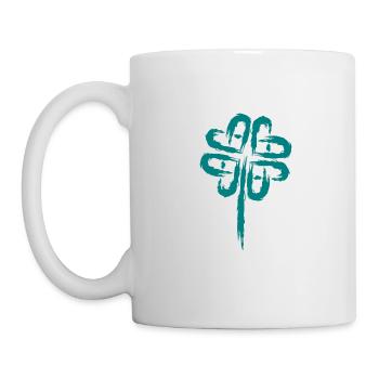 Kleeblatt Symbol Keltische Symbole - Tasse - Weiß - Links