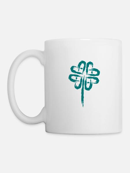 Cloverleaf Symbol Celtic Symbols - Mug - white