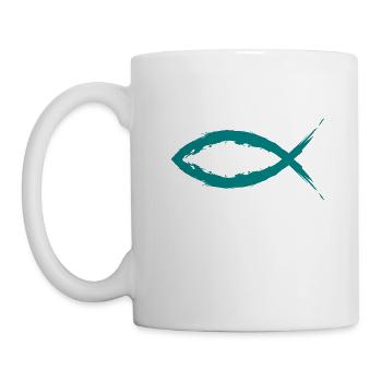 Fish Christianity Symbol Religion Church - Mug - white - Left