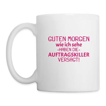 Guten Morgen Spruch - Tasse - Weiß - Links