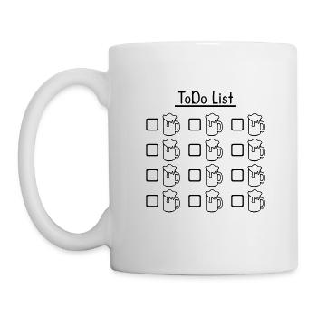 To Do Liste Bière - Mug blanc - blanc - Gauche