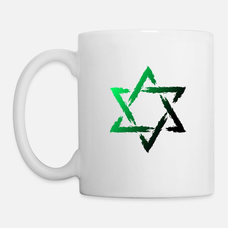 Davidstern Vert Judaïsme juif - Mug blanc - blanc