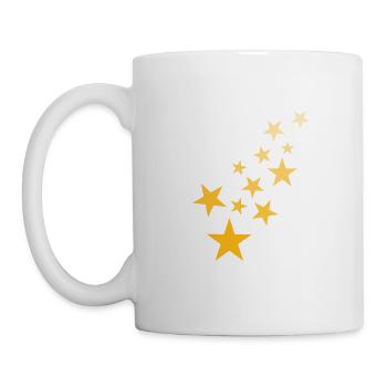 Stern Sternchen Muster Sternenhimmel - Tasse - Weiß - Links